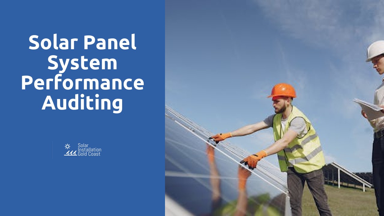 Solar Panel System Performance Auditing